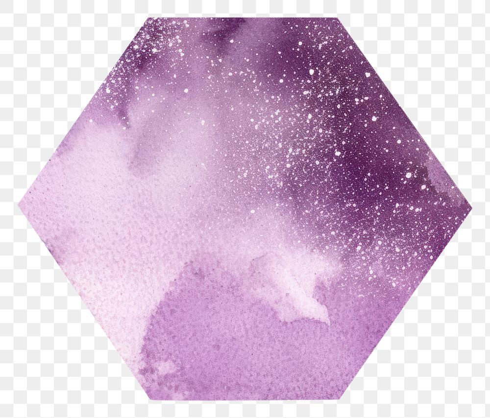 PNG Hexagon icon purple amethyst shape. AI generated Image by rawpixel.
