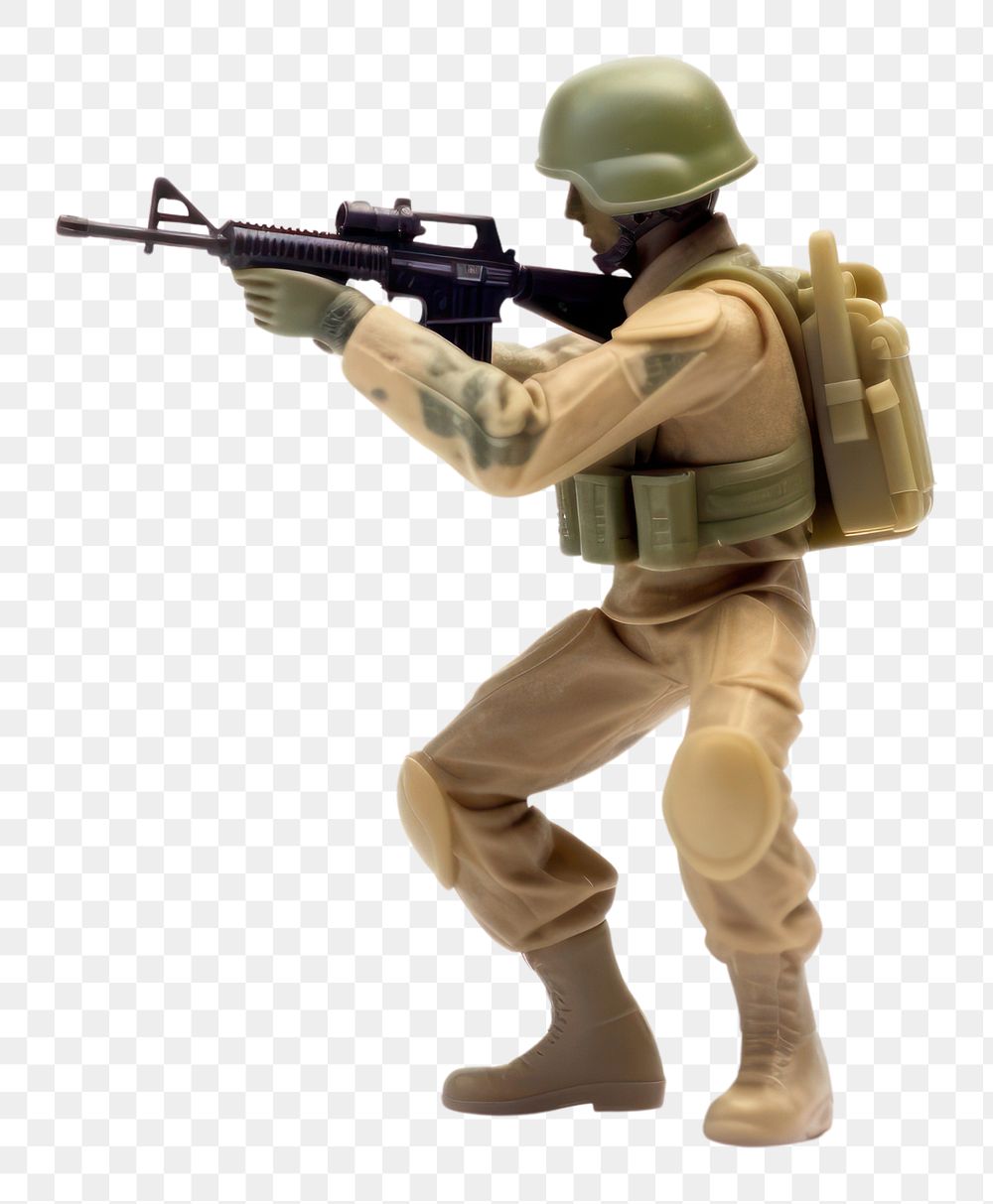 PNG Soldier figurine weapon rifle. AI generated Image by rawpixel.