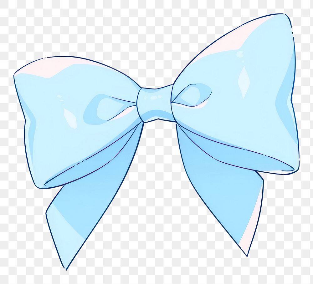 PNG A blue bow white background transparent accessories. AI generated Image by rawpixel.