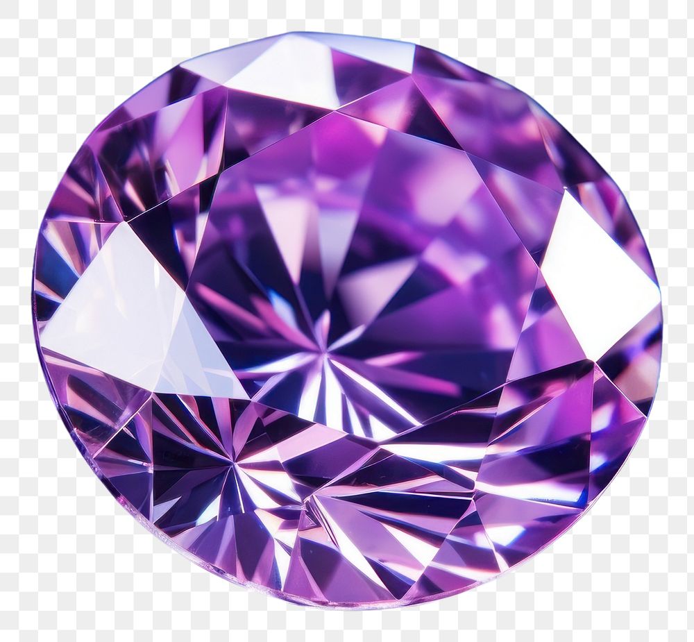 PNG Violet diamond amethyst gemstone jewelry. AI generated Image by rawpixel.