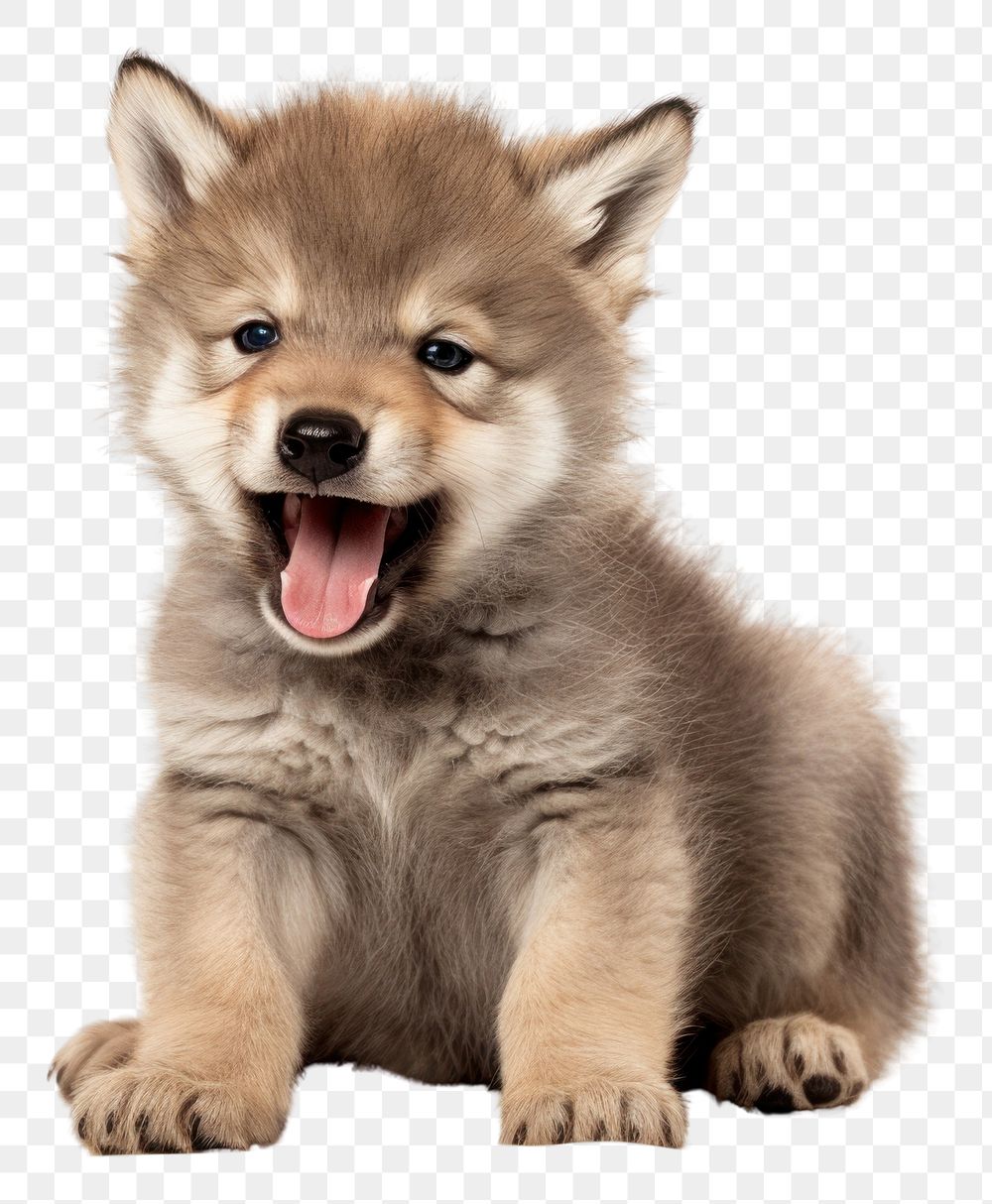PNG Baby wolf mammal animal puppy. AI generated Image by rawpixel.