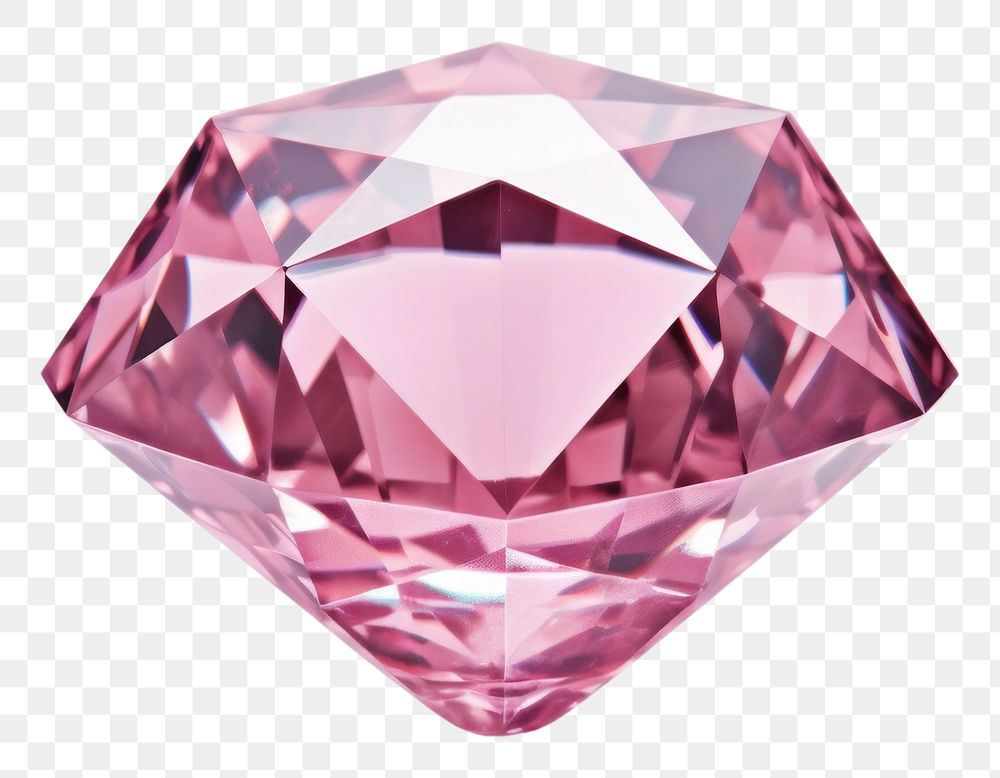 PNG Pink diamond gemstone jewelry crystal. AI generated Image by rawpixel.