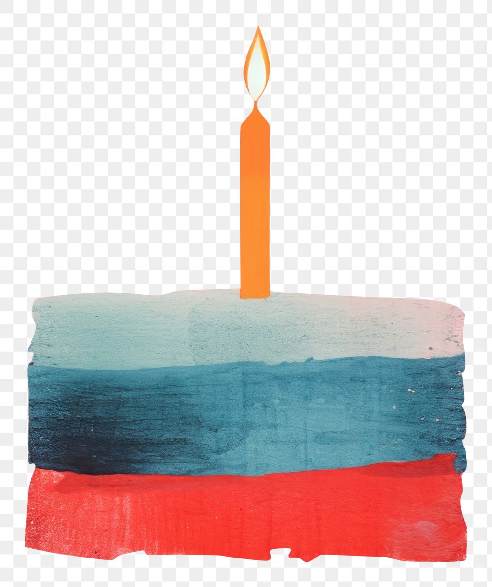 PNG Birthday cake art painting candle. AI generated Image by rawpixel.
