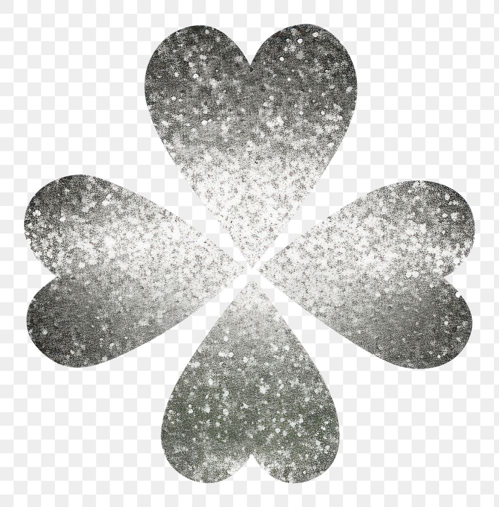 PNG Clover icon glitter shape white background. AI generated Image by rawpixel.