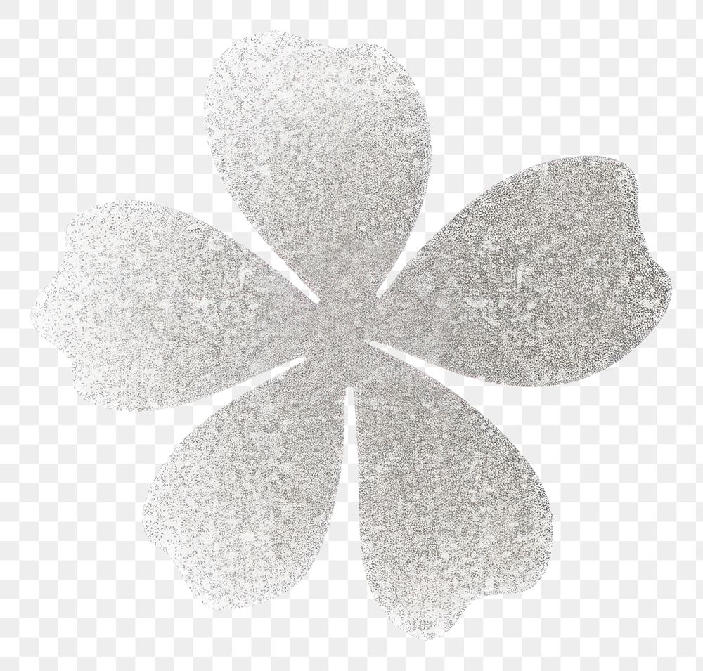 PNG Simple flower icon jewelry silver white. AI generated Image by rawpixel.