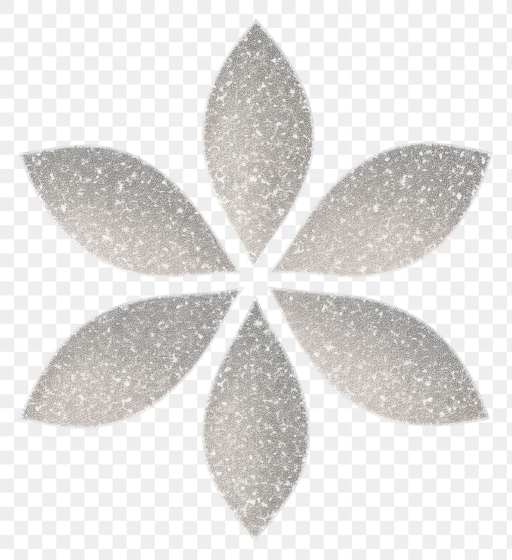 PNG Simple flower icon glitter silver plant. AI generated Image by rawpixel.