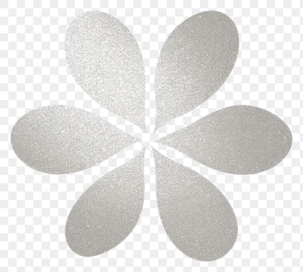 PNG Simple flower icon silver shape white background. AI generated Image by rawpixel.