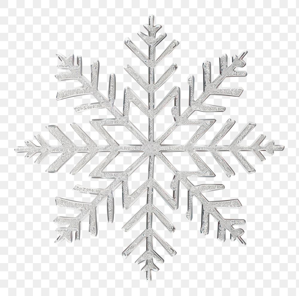 PNG Simple snowflake icon silver shape plant. AI generated Image by rawpixel.