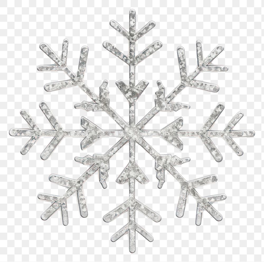 PNG Simple snowflake icon silver shape white. AI generated Image by rawpixel.