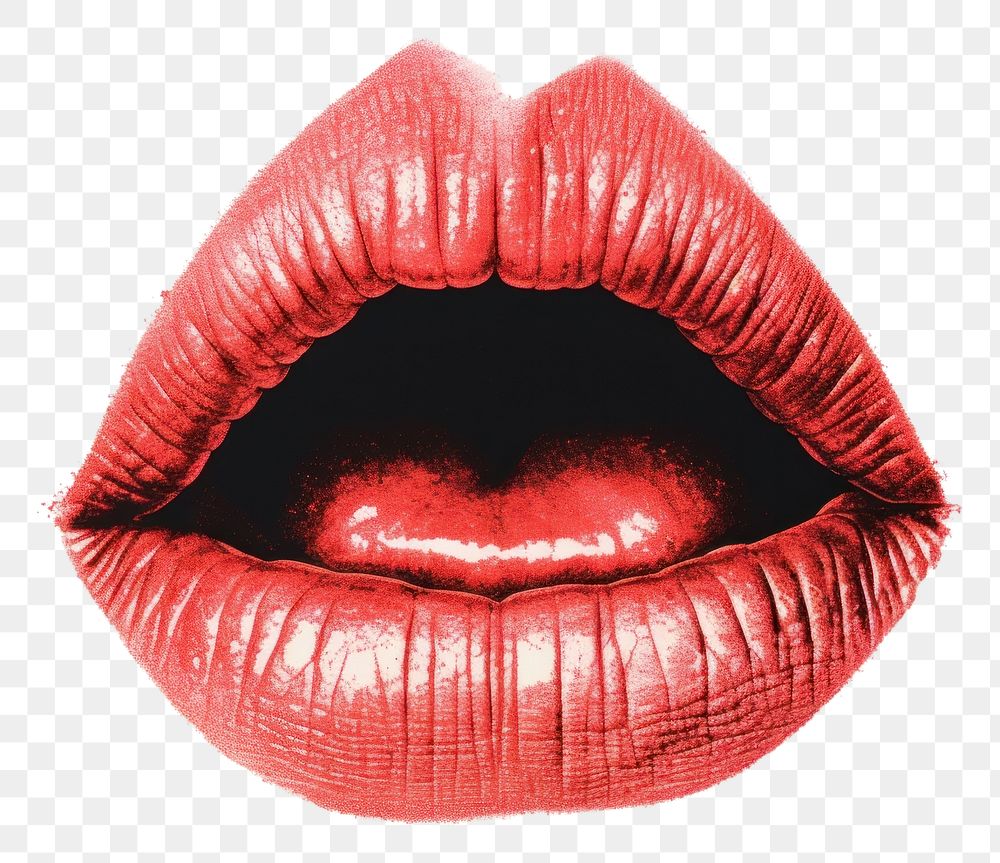 PNG Mouth lipstick red white background. AI generated Image by rawpixel.