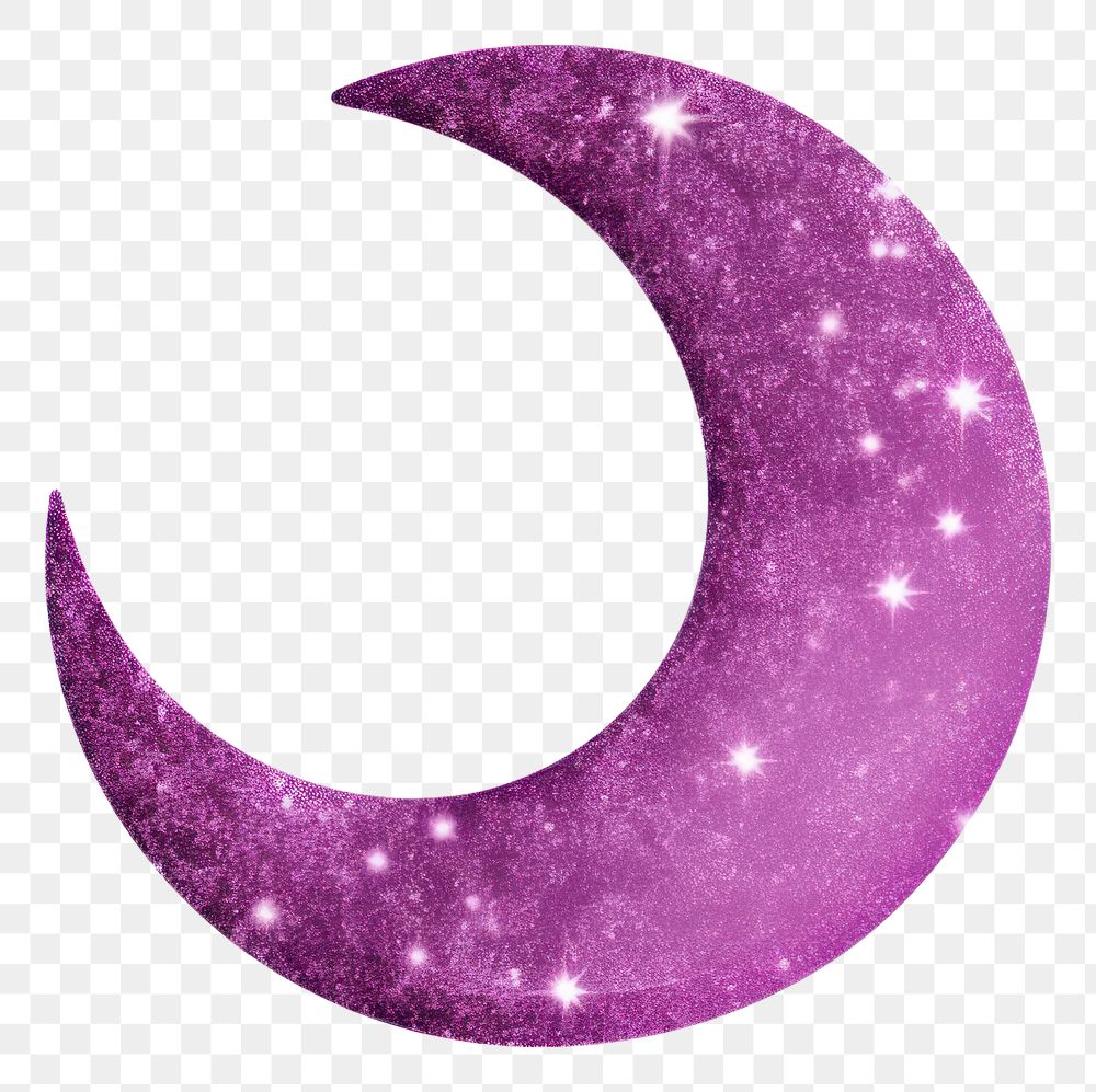 PNG Crescent icon purple astronomy crescent. AI generated Image by rawpixel.