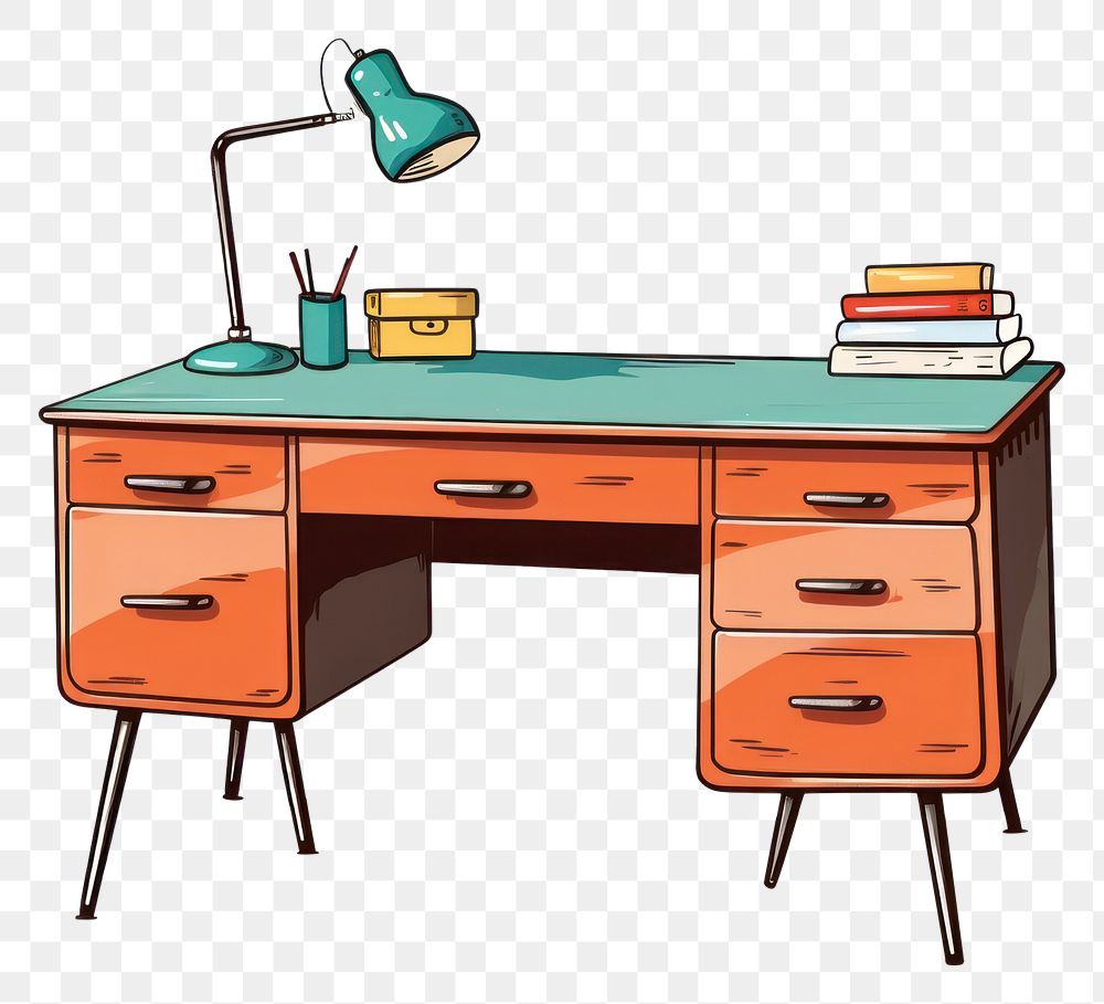 PNG Desk desk furniture table. AI generated Image by rawpixel.
