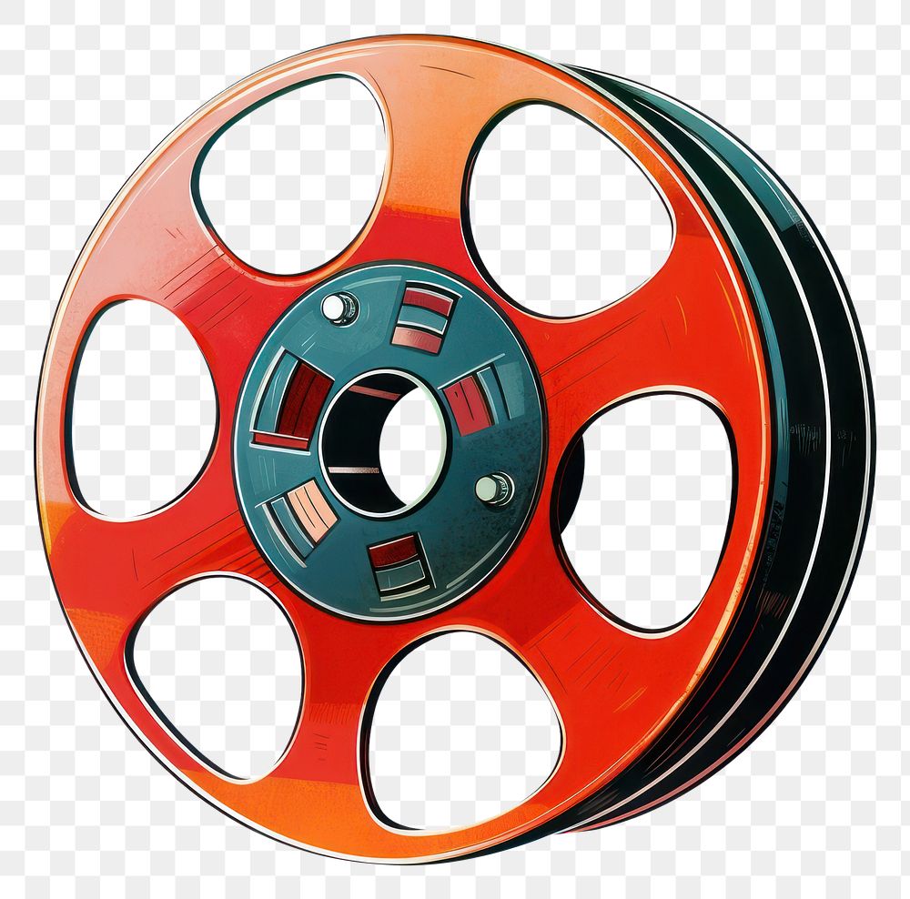 PNG Film Reel wheel spoke tire. AI generated Image by rawpixel.