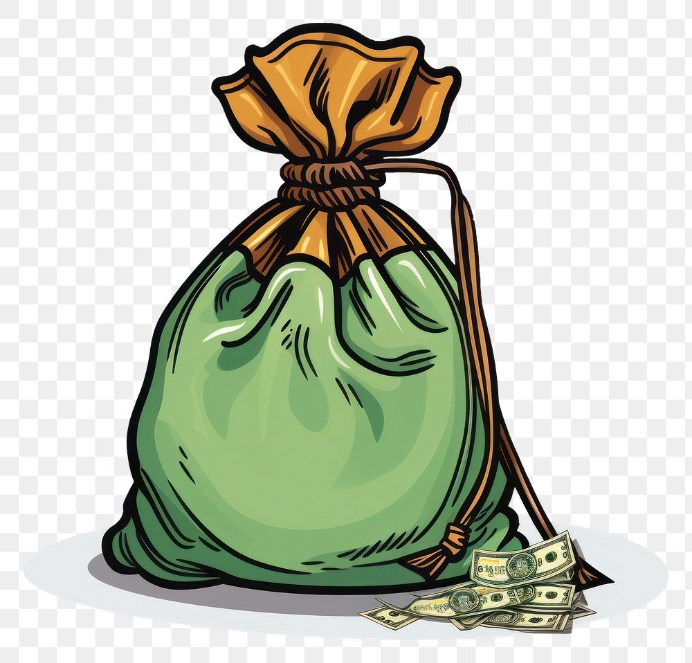 PNG Money Bag bag sack investment. AI generated Image by rawpixel.