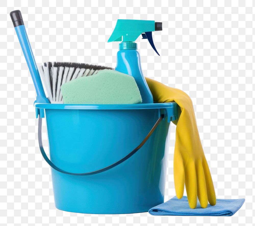 PNG Cleaning set bucket white background cleanliness. AI generated Image by rawpixel.