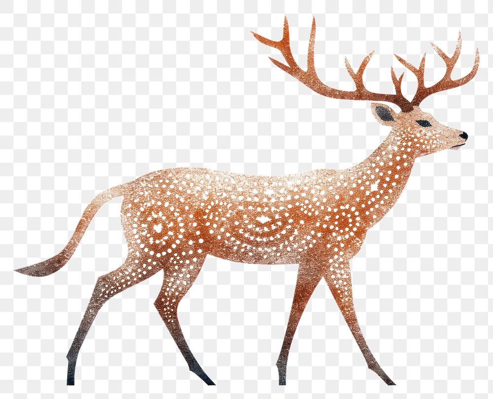 PNG Abstract deer wildlife animal antler. AI generated Image by rawpixel.