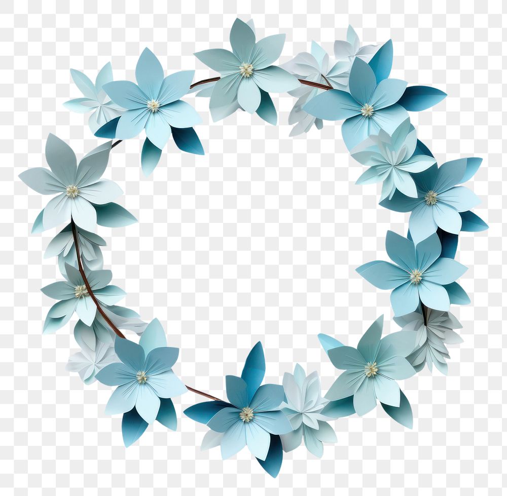 PNG Baby blue flower jewelry white background celebration