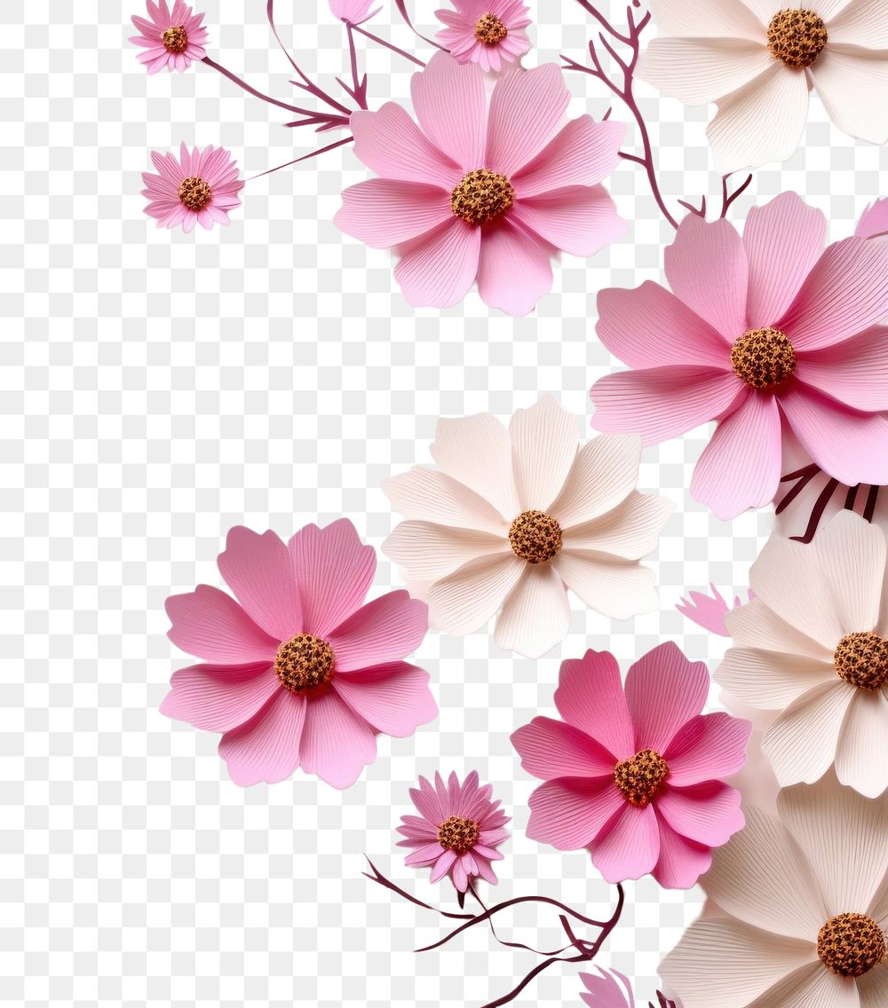 PNG Cosmos flower backgrounds blossom. AI generated Image by rawpixel.