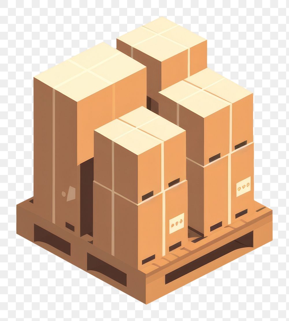 PNG Cardboard box pallet carton. AI generated Image by rawpixel.