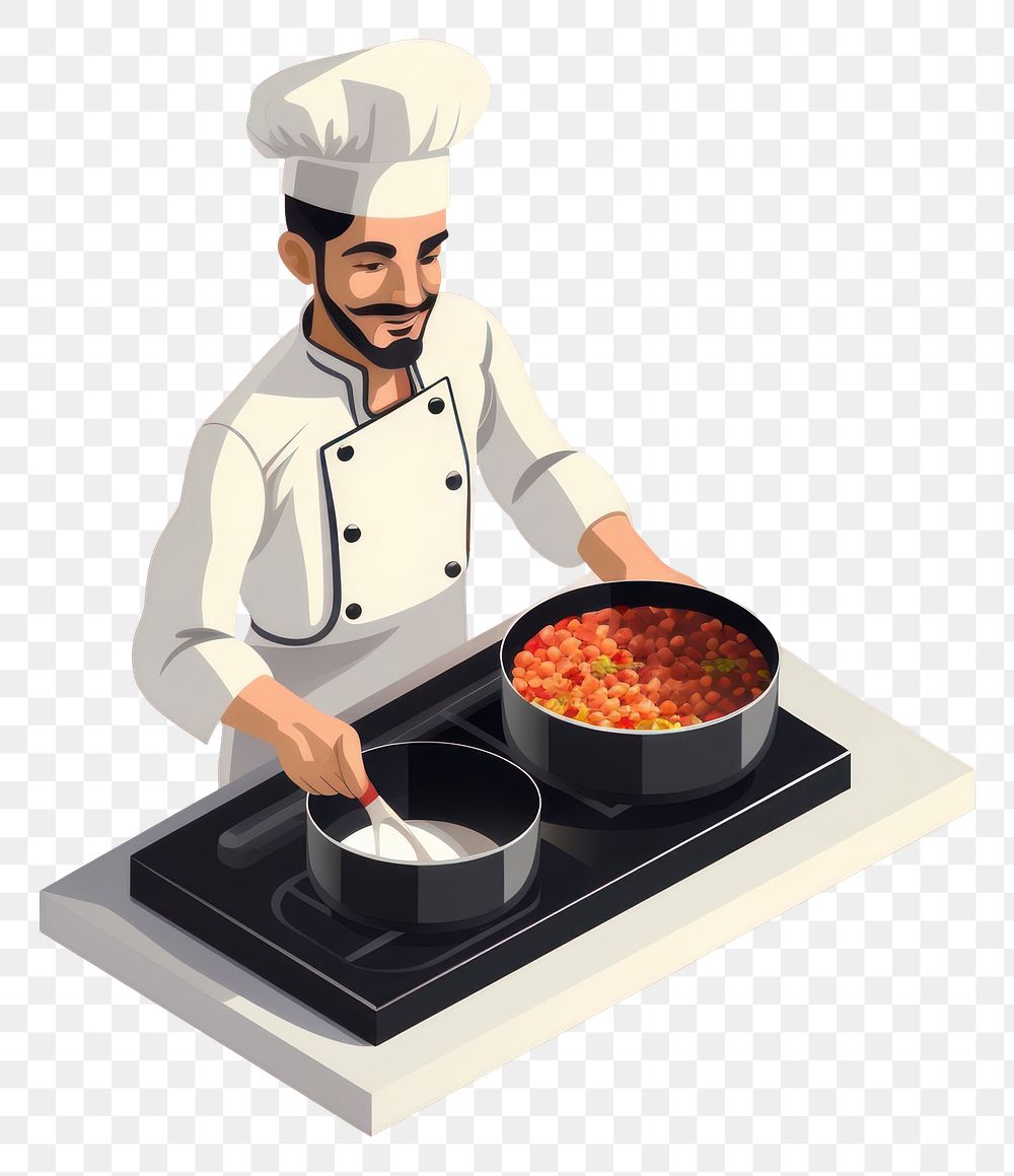 PNG Chef isolated kitchen cooking adult. AI generated Image by rawpixel.
