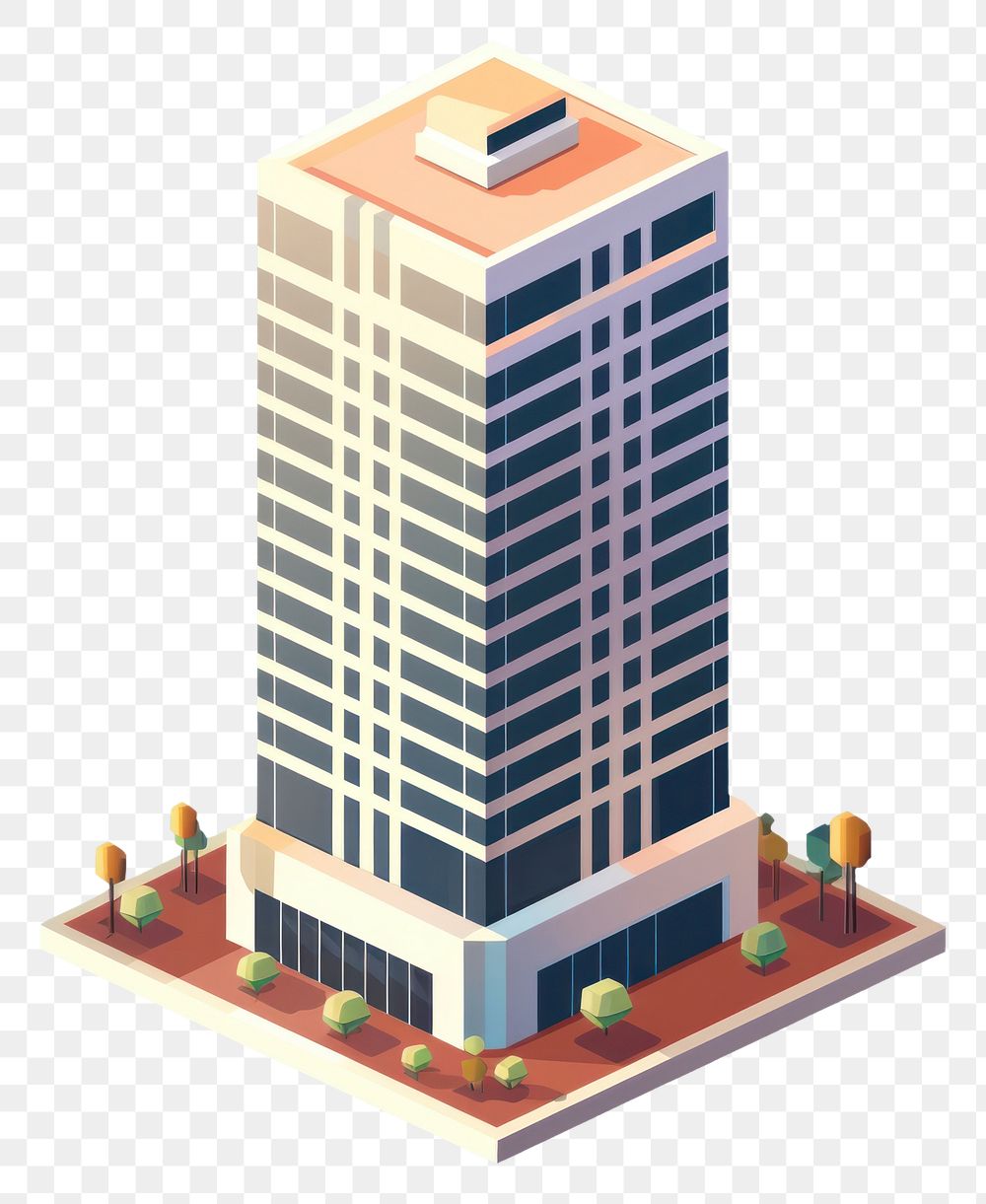 PNG Simple office tower architecture skyscraper building. AI generated Image by rawpixel.