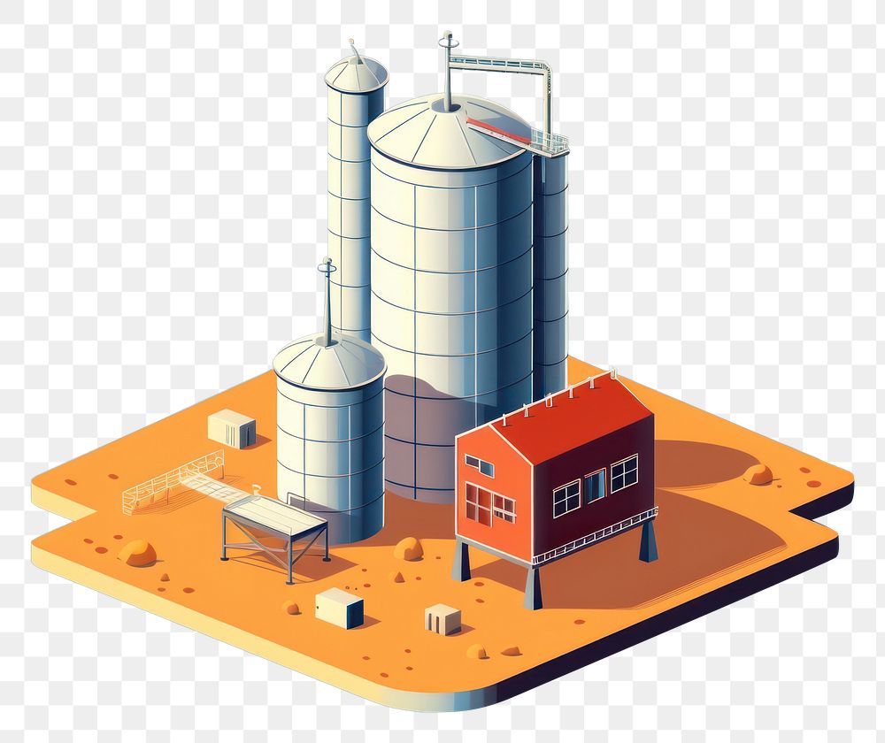 PNG Grain silo architecture building agriculture. AI generated Image by rawpixel.