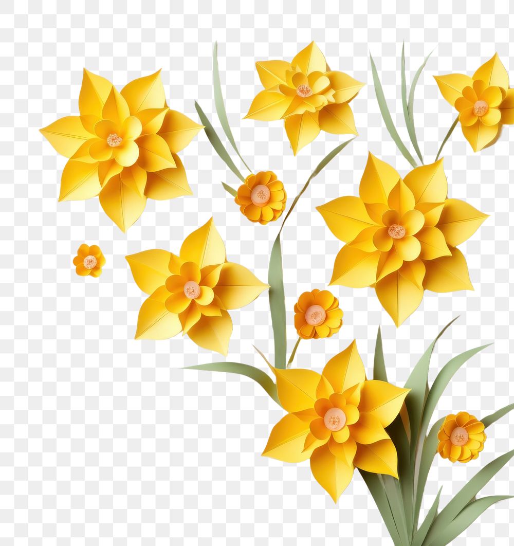 PNG Daffodil flower plant inflorescence. AI generated Image by rawpixel.