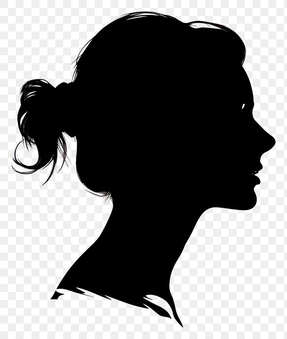 PNG Woman silhouette adult white. AI generated Image by rawpixel.