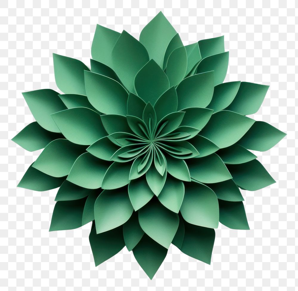 PNG Green flower origami dahlia plant. AI generated Image by rawpixel.