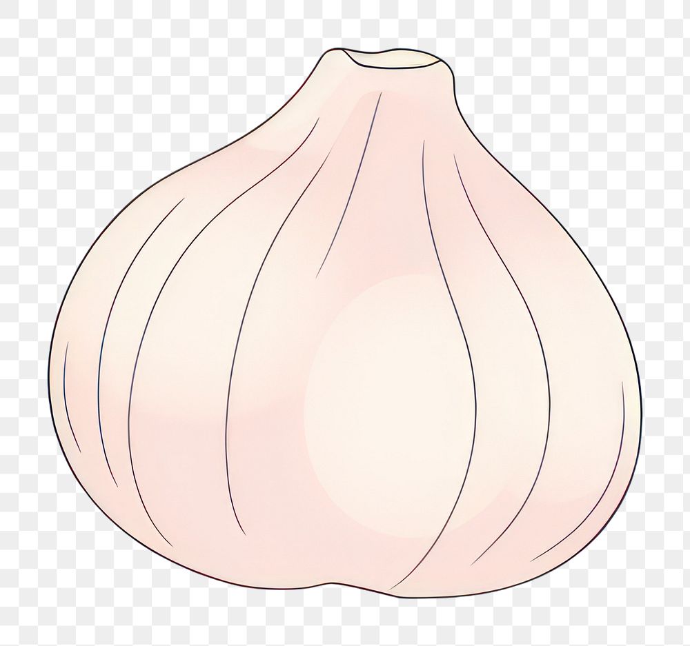 PNG  Garlic vegetable cartoon food. AI generated Image by rawpixel.