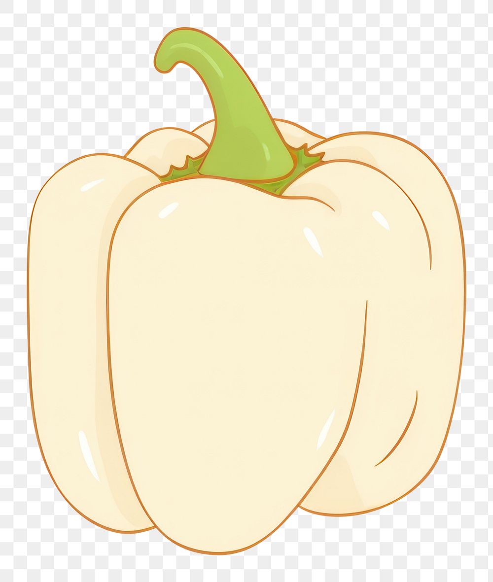 PNG  Bell pepper vegetable cartoon plant. AI generated Image by rawpixel.