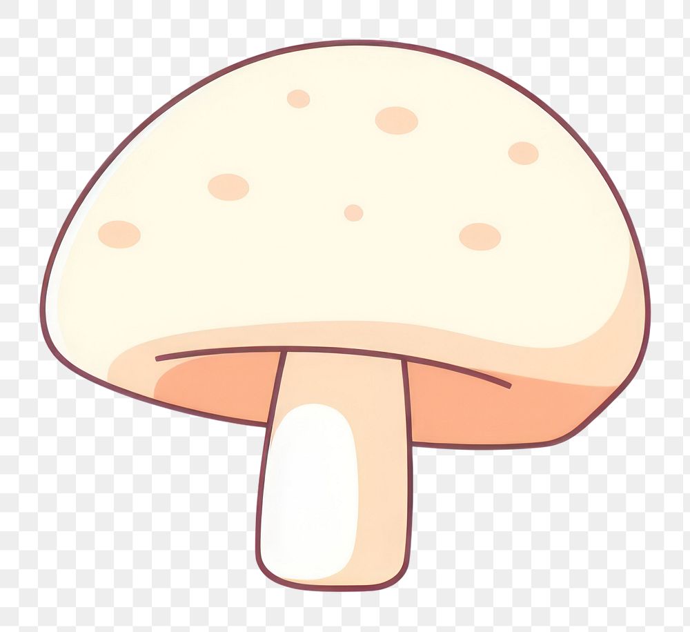 PNG  Mushroom cartoon fungus toadstool. AI generated Image by rawpixel.