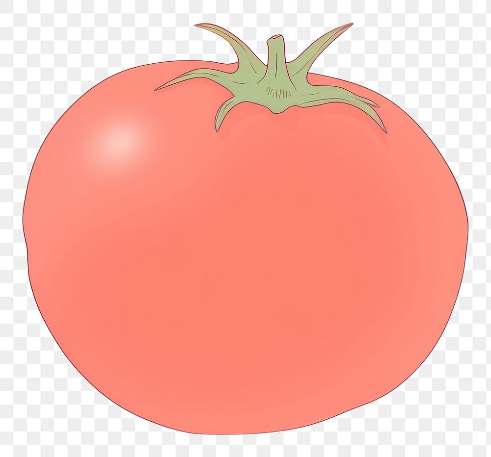 PNG  Tomato vegetable cartoon plant. AI generated Image by rawpixel.