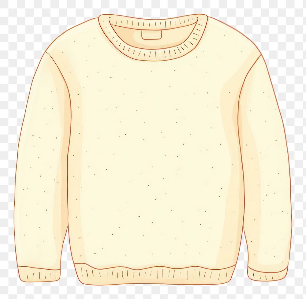 PNG  Sweater cartoon sleeve sweatshirt. AI generated Image by rawpixel.