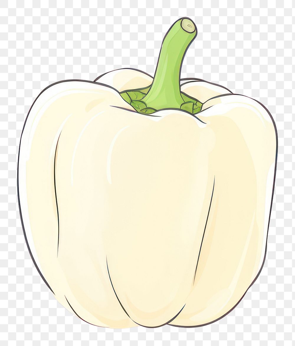 PNG  Bell pepper vegetable cartoon plant. AI generated Image by rawpixel.