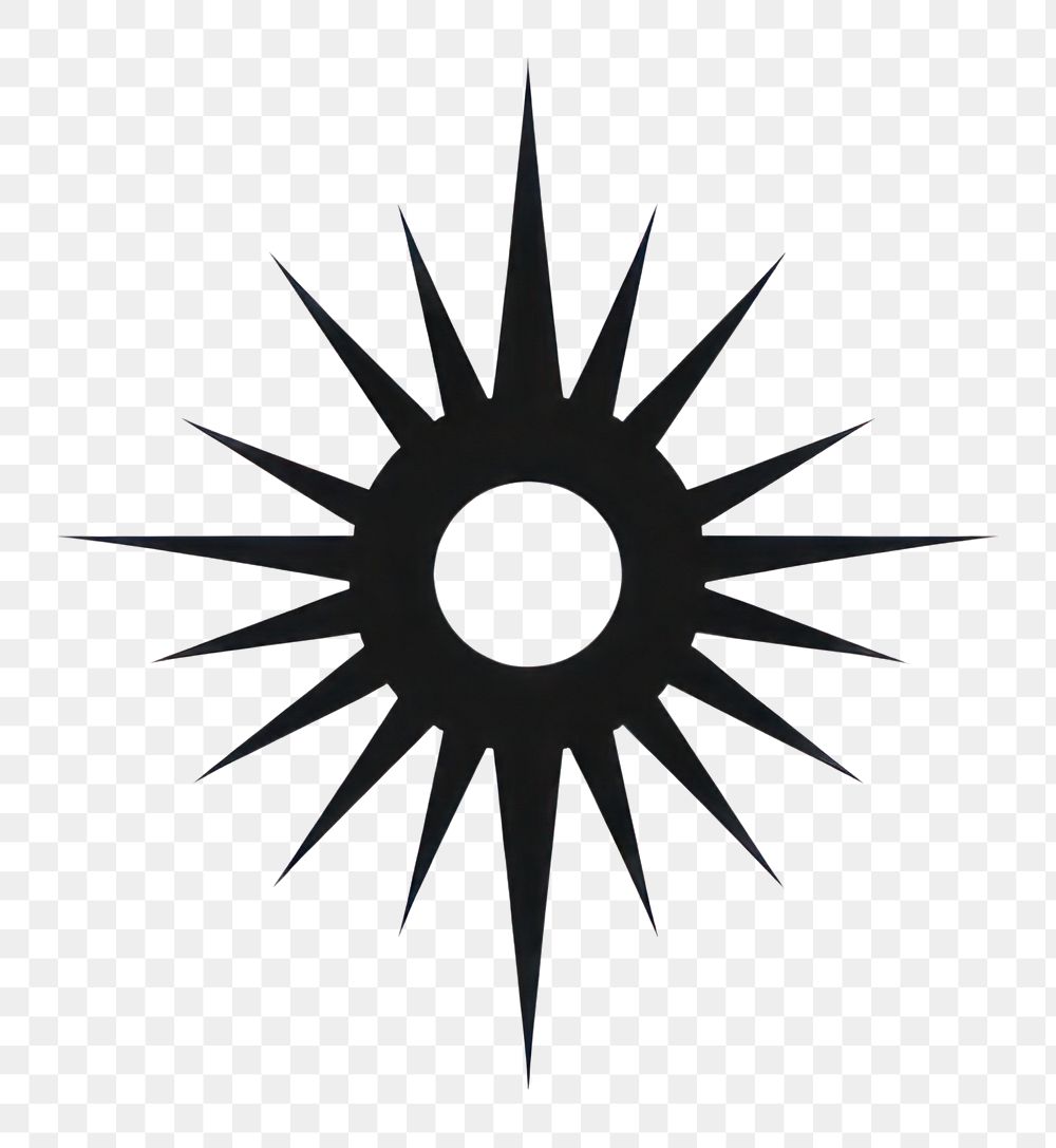 PNG Sun logo shape white. AI generated Image by rawpixel.