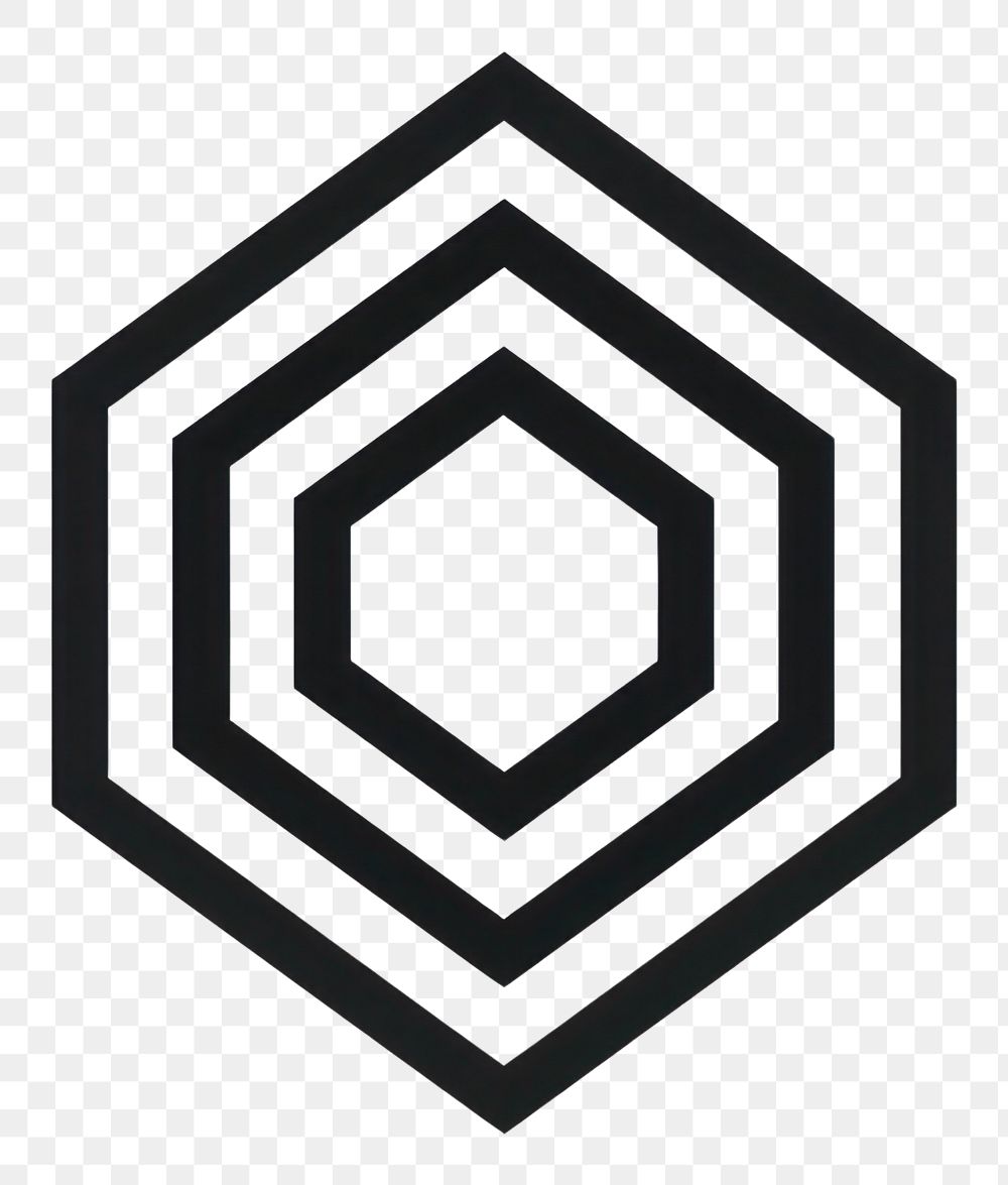 PNG Pentagon shape white black. AI generated Image by rawpixel.