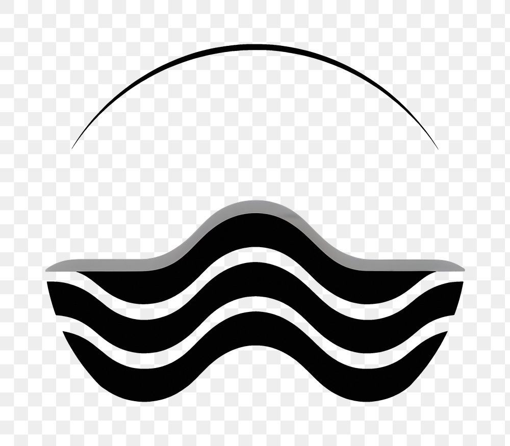PNG Wave logo shape geometric shape. AI generated Image by rawpixel.