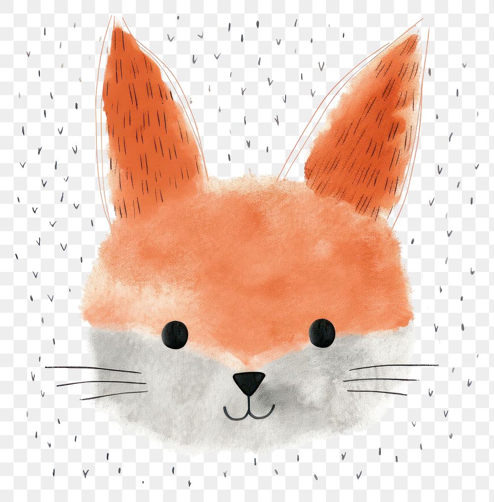 PNG  Cute animal head drawing sketch art. AI generated Image by rawpixel.