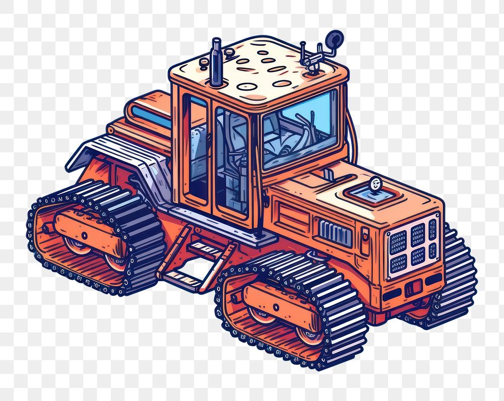 PNG Tractor  technology machinery. AI generated Image by rawpixel.