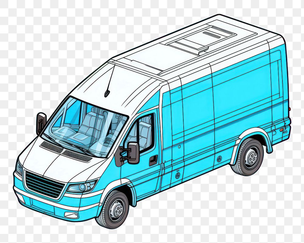 PNG Cargo van vehicle wheel bus. AI generated Image by rawpixel.