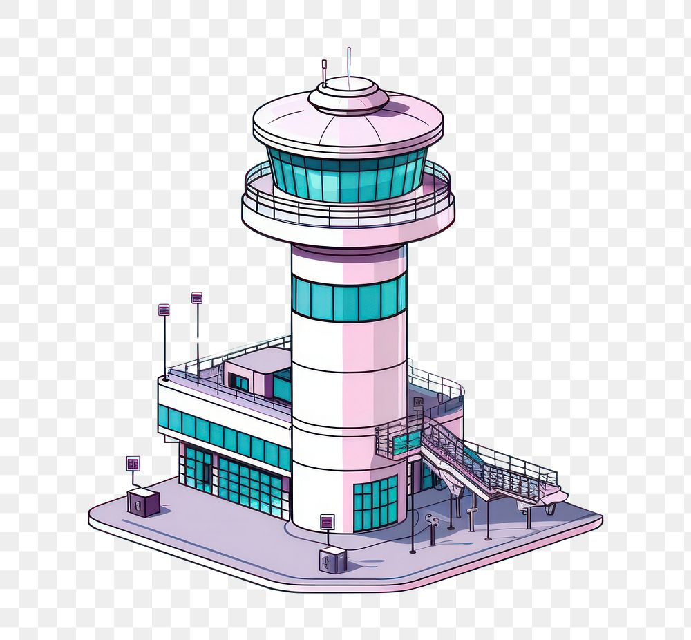 PNG Control tower architecture lighthouse building. AI generated Image by rawpixel.