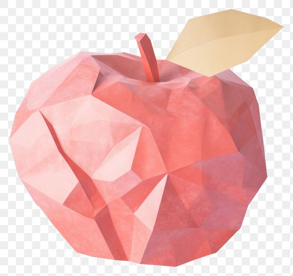 PNG  Apple origami paper art. AI generated Image by rawpixel.