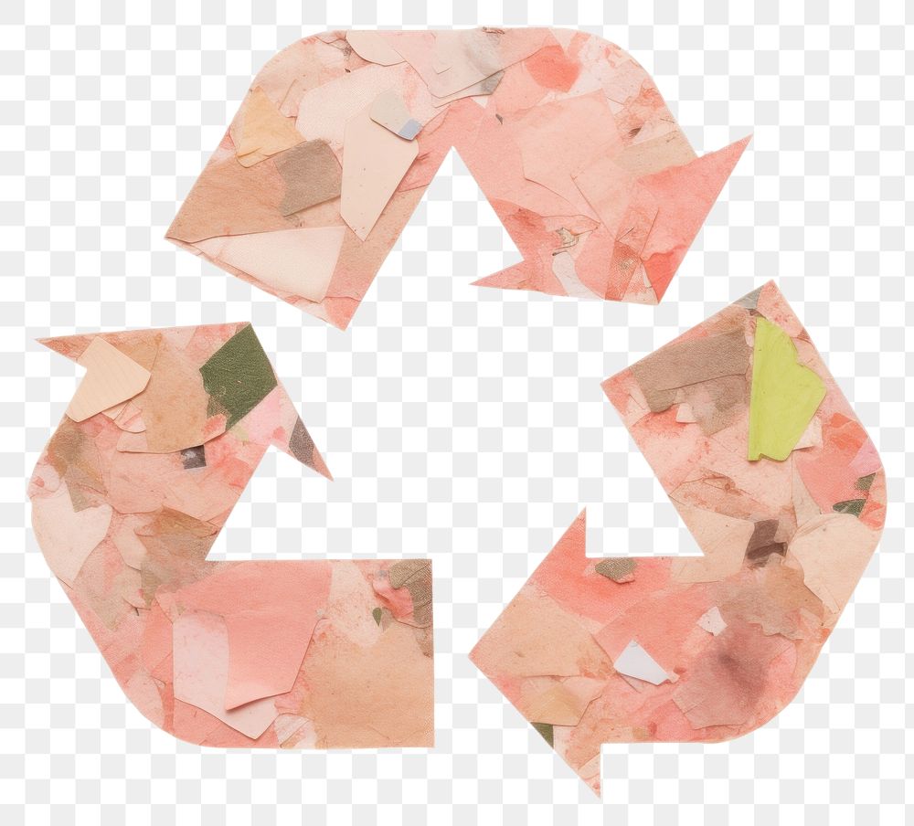PNG  Recycle sign paper art recycling. AI generated Image by rawpixel.