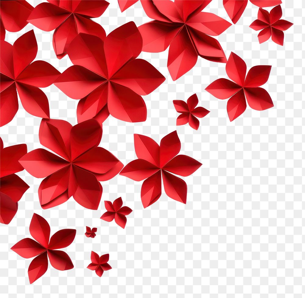 PNG Red flower paper backgrounds petal. AI generated Image by rawpixel.
