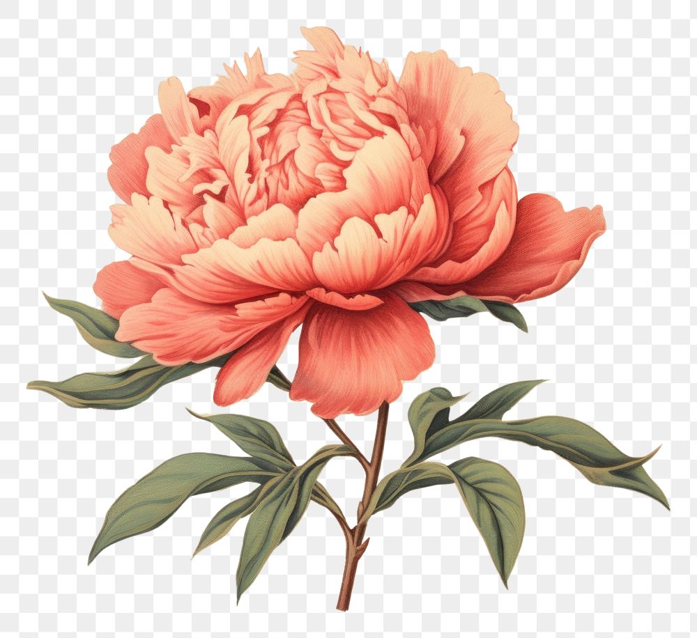 PNG  Peony flower plant inflorescence. AI generated Image by rawpixel.