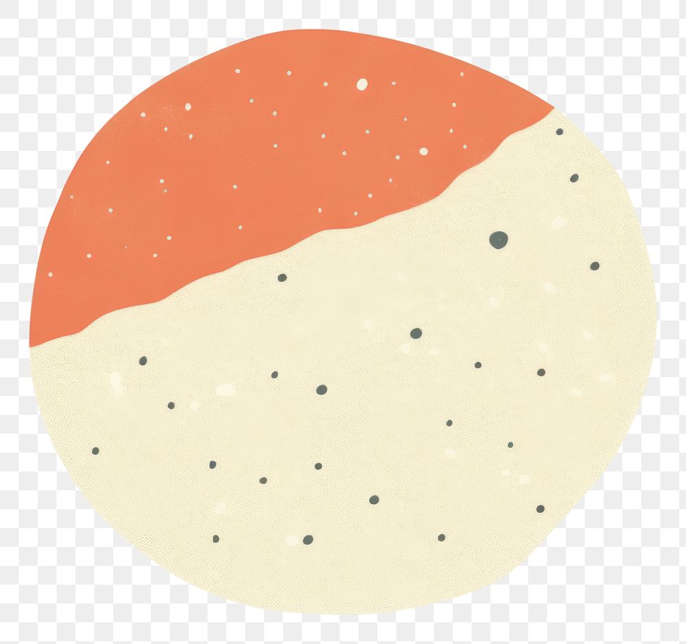 PNG Moon art grapefruit painting. AI generated Image by rawpixel.