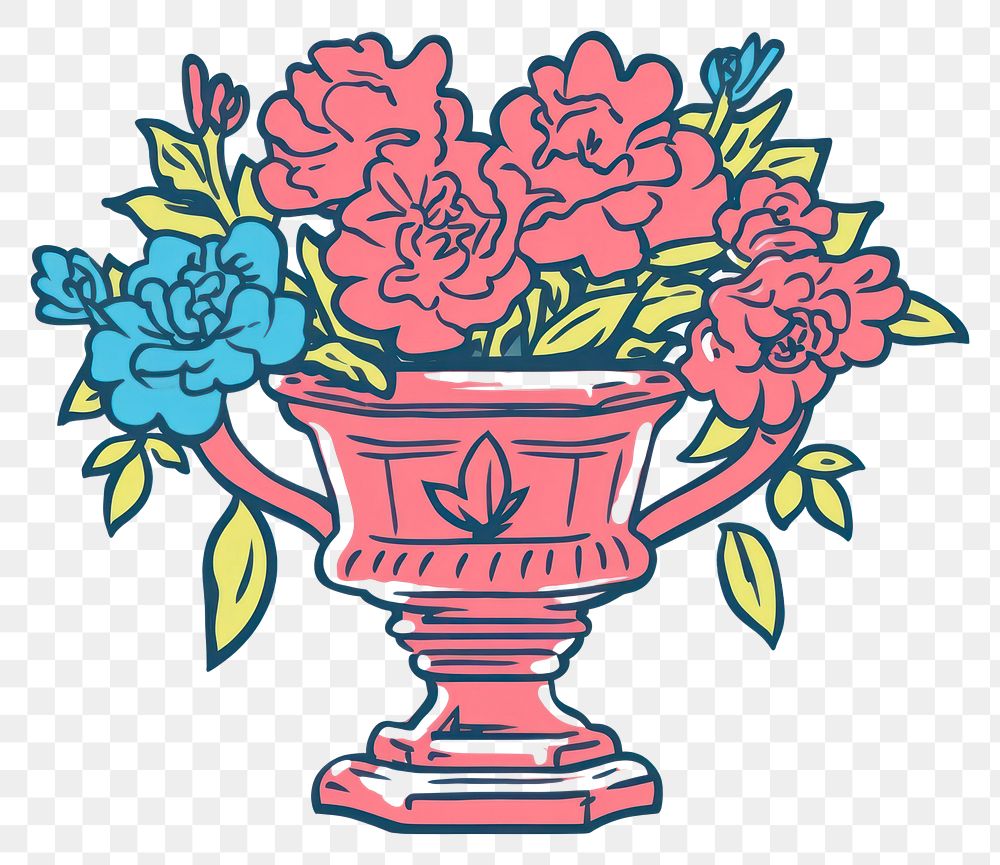 PNG Flower vase plant art creativity. AI generated Image by rawpixel.