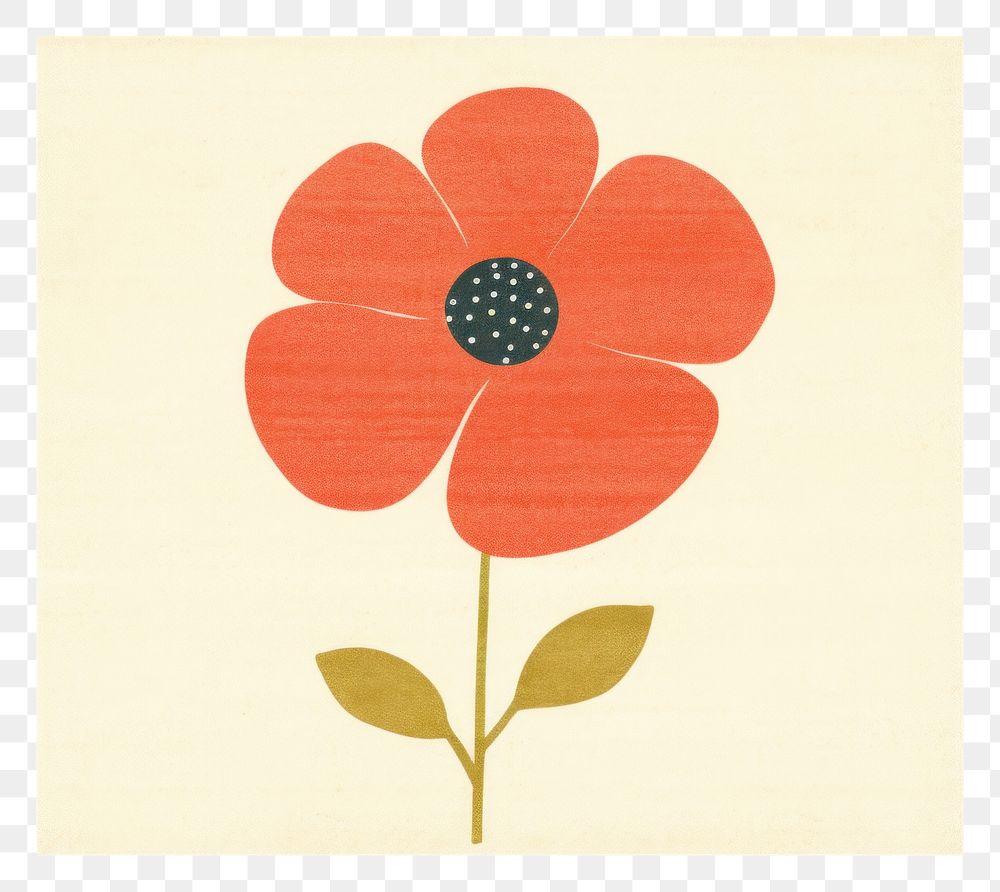 PNG Flower pattern poppy plant. AI generated Image by rawpixel.
