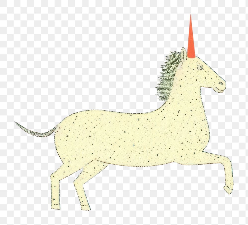 PNG Unicorn drawing animal mammal. AI generated Image by rawpixel.